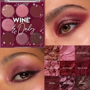 ColourPop Wine & Only Eyeshadow Palette 9 Deep Wine & Burgundy Eye Colors NIB